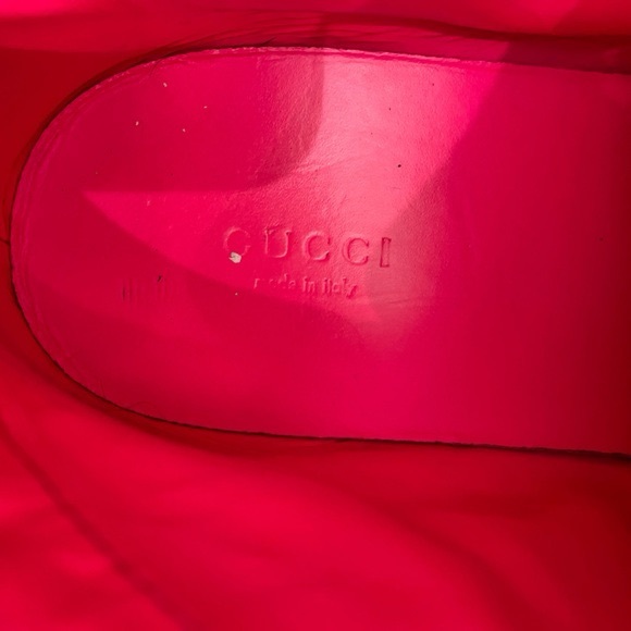 Gucci Mens Leather High Top Coda Hot Pink Sneakers GG on Tongue Size EU 38 US 8 - Picture 5 of 16